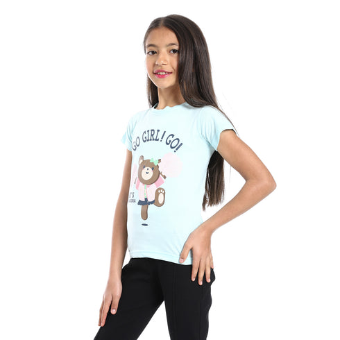 Diadora Girls Cotton Printed T-Shirt